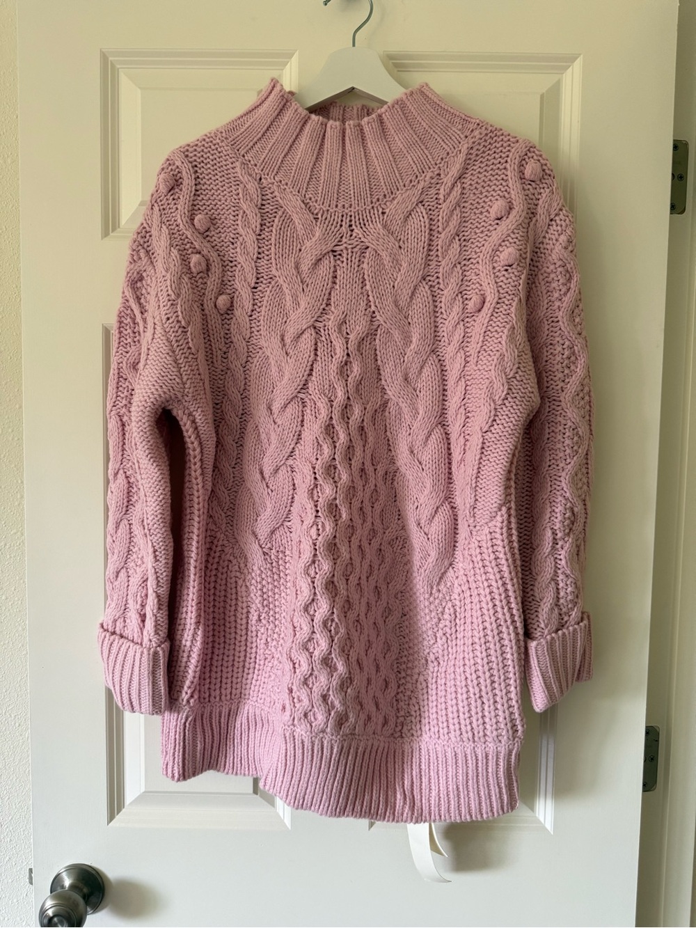 Snidel Cozy Pink Cable-Knit Women's Sweater